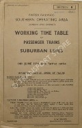 Book cover of Working Time Table of Passenger Trains - Section B - London West District - Suburban Lines 14th June 1954, until further notice by British Railways Southern Operating Area
